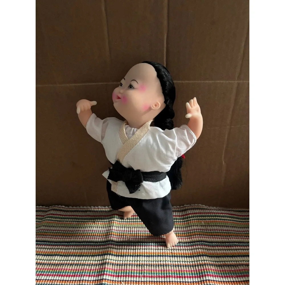 Vintage 1985 Goodwell International Martial Arts Karate Doll Vinyl Rosy Cheeks